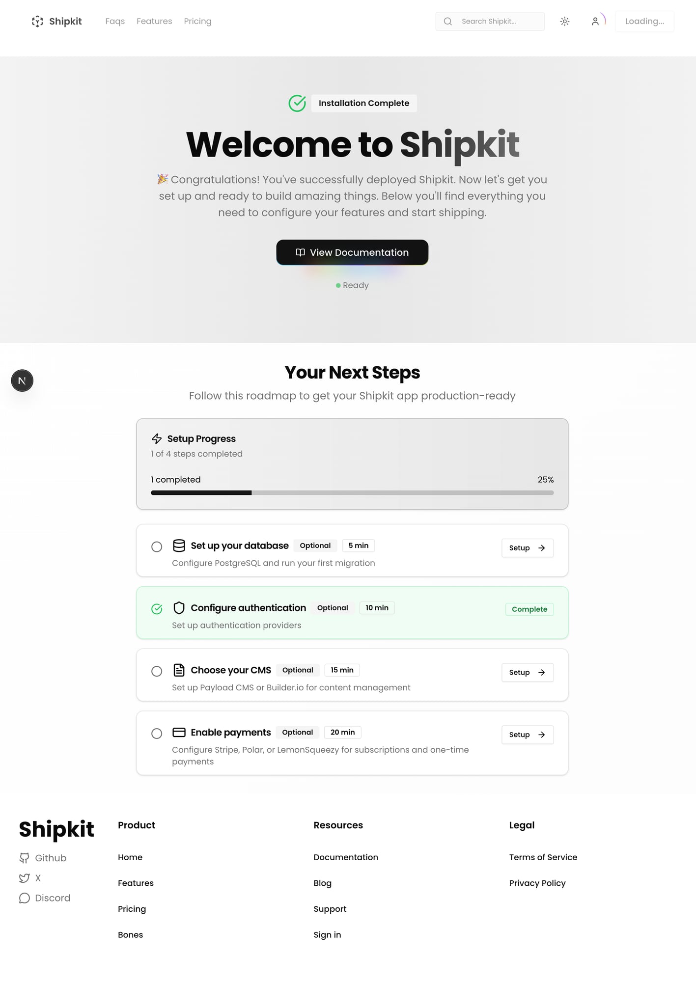 Setup Wizard